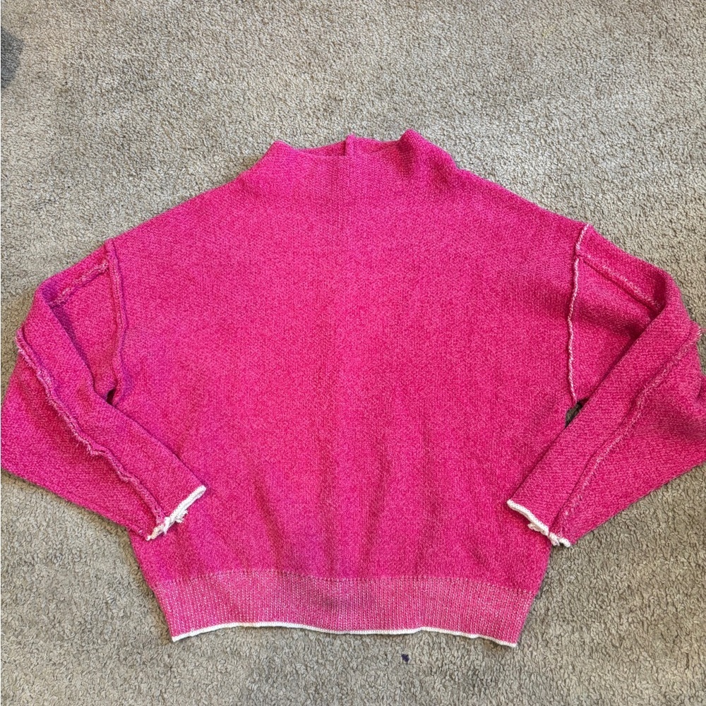 Zenana Outfitters Fuchsia Turtleneck Sweater